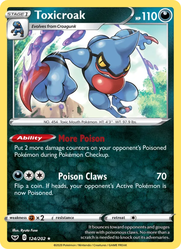 Toxicroak 124/202 Sword & Shield