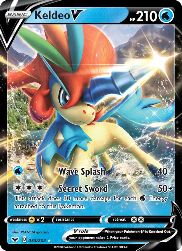 Keldeo V 53/202 Sword & Shield