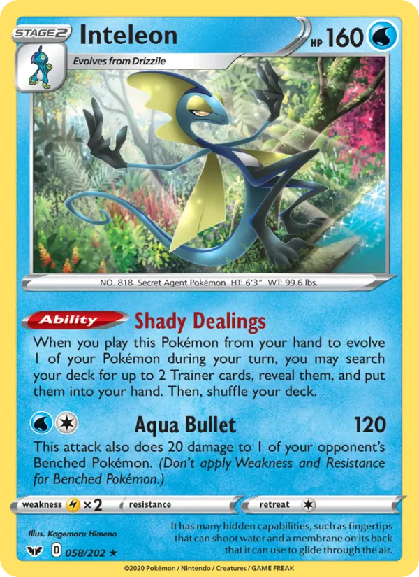 Inteleon 58/202 Sword & Shield