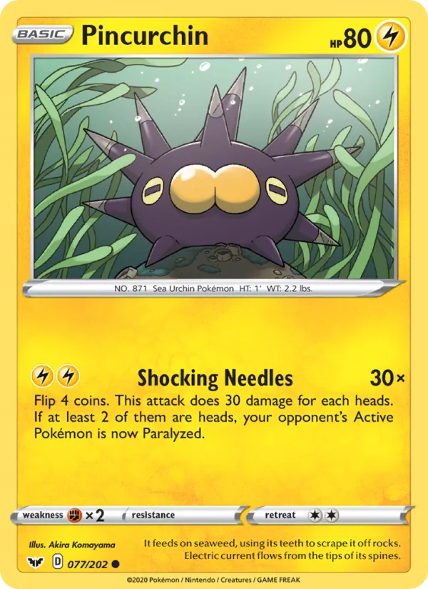 Pincurchin 77/202 Sword & Shield