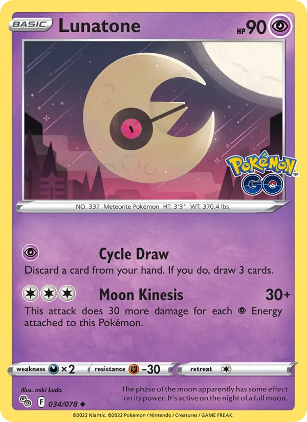 Lunatone 034/78 Pokémon GO