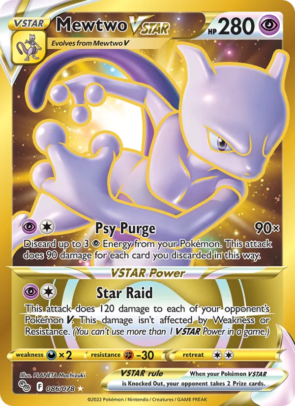 Mewtwo VSTAR 086/78 Pokémon GO