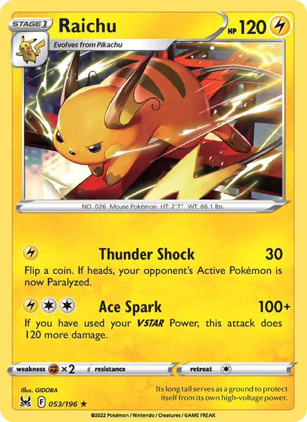 Raichu 053/196 Lost Origin