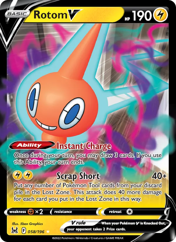 Rotom V 058/196 Lost Origin