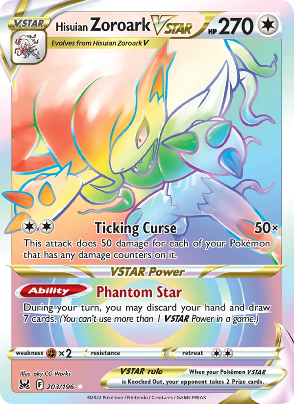 Hisuian Zoroark VSTAR 203/196 Lost Origin
