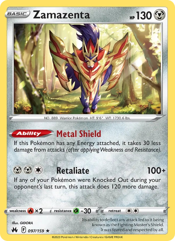 Zamazenta 097/159 Crown Zenith