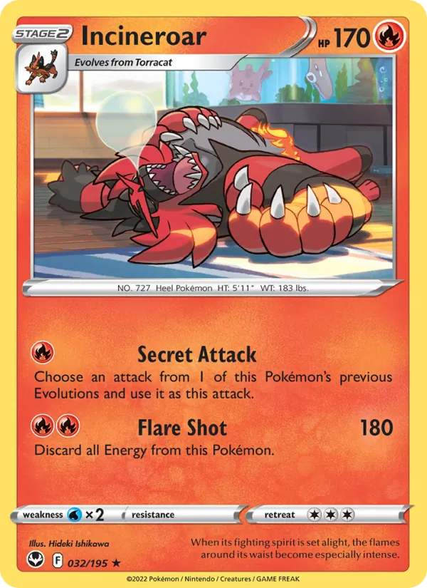 Incineroar 032/195 Silver Tempest