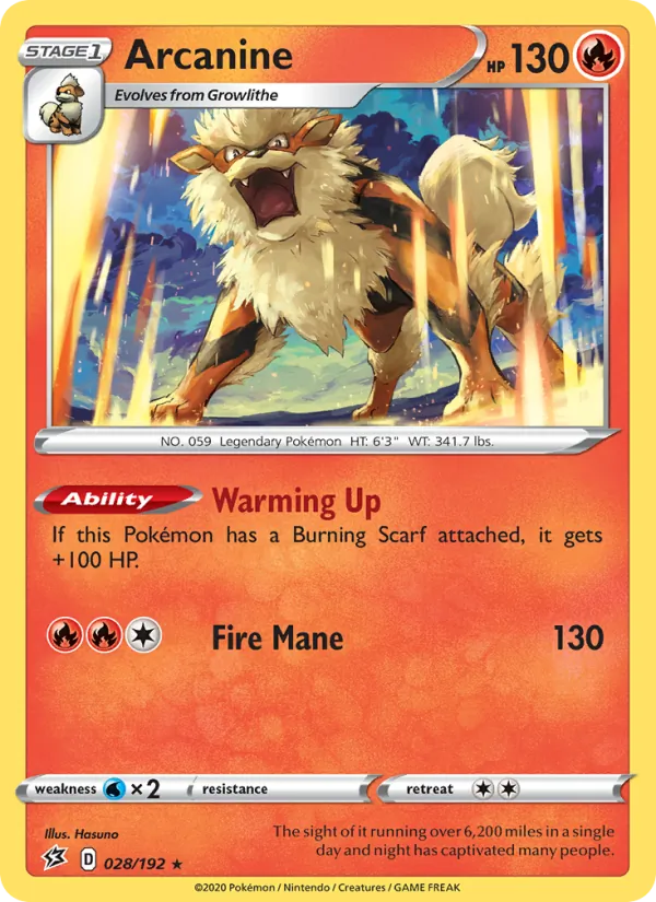 Arcanine 28/192 Rebel Clash