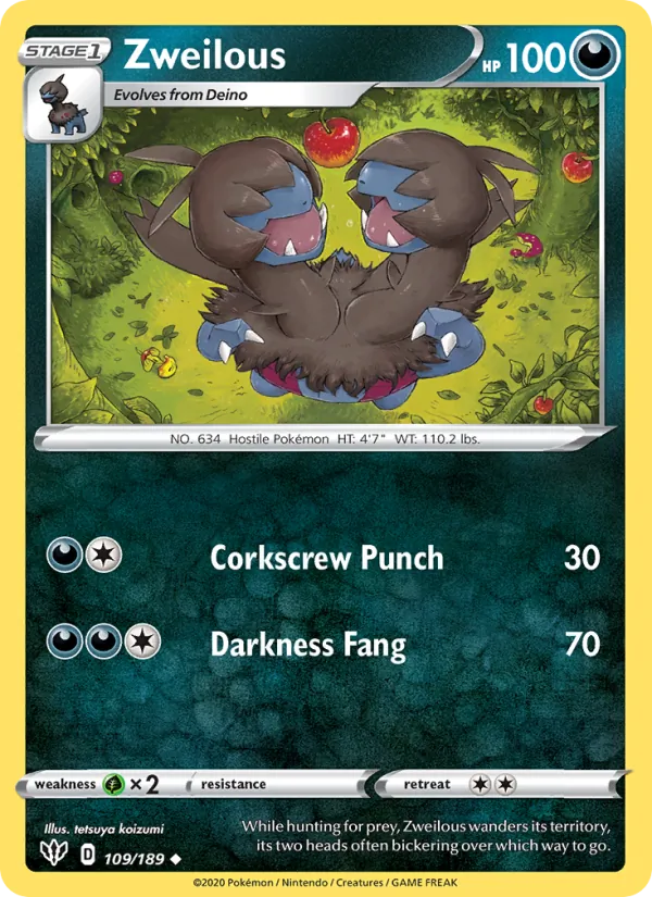 Zweilous 109/189 Darkness Ablaze