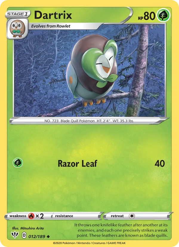 Dartrix 12/189 Darkness Ablaze