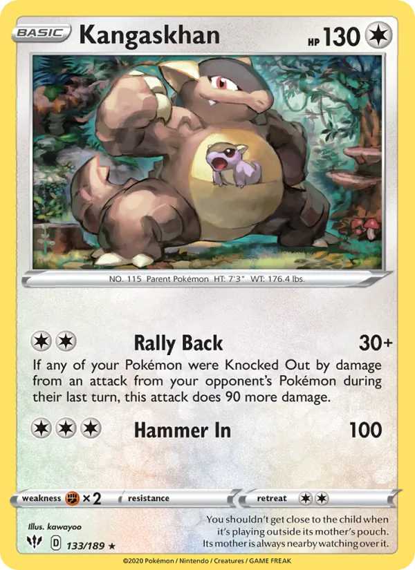 Kangaskhan 133/189 Darkness Ablaze