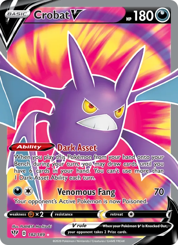 Crobat V 182/189 Darkness Ablaze