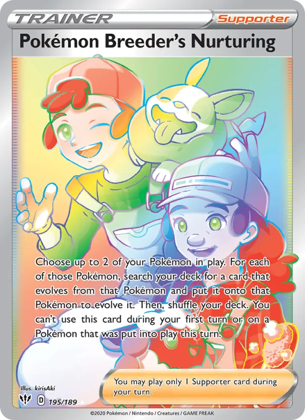 Pokémon Breeder's Nurturing 195/189 Darkness Ablaze