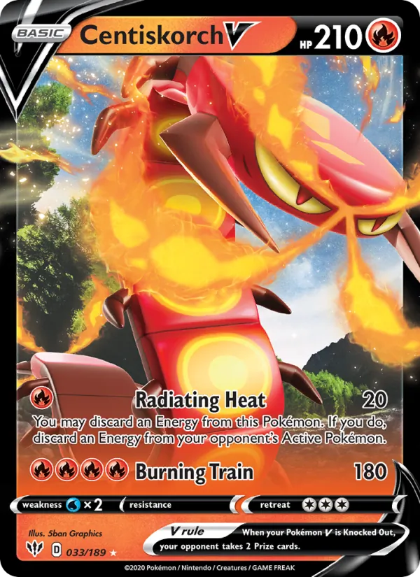 Centiskorch V 33/189 Darkness Ablaze