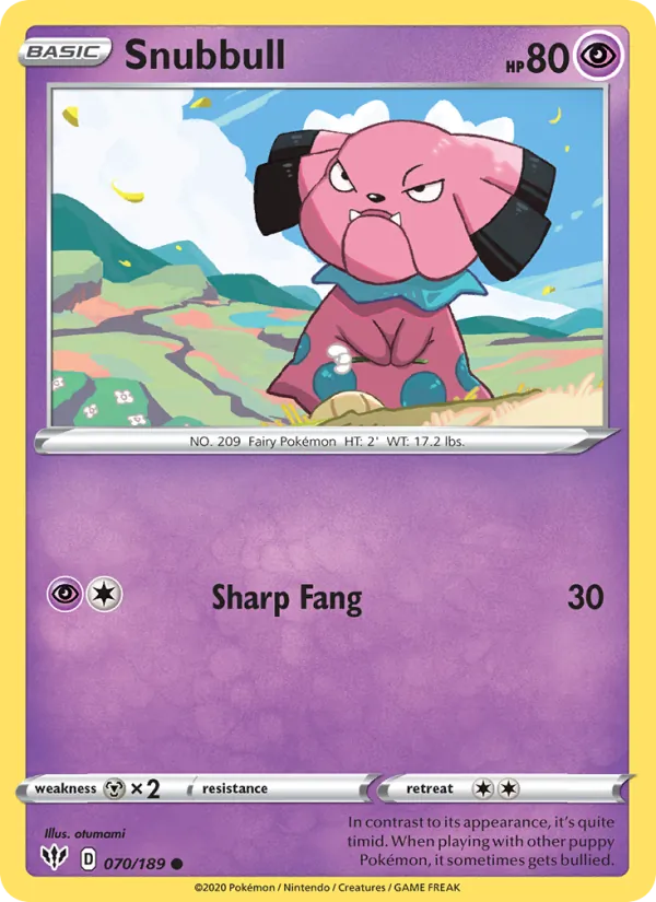 Snubbull 70/189 Darkness Ablaze