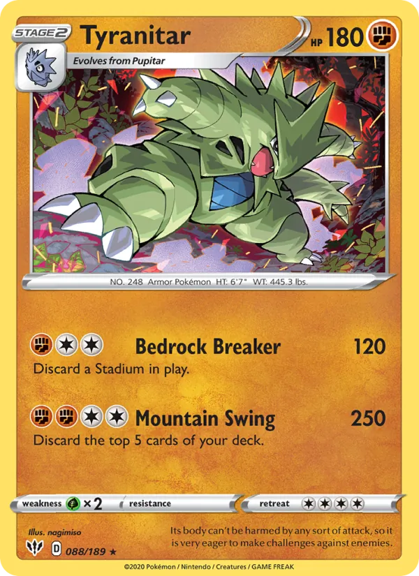 Tyranitar 88/189 Darkness Ablaze