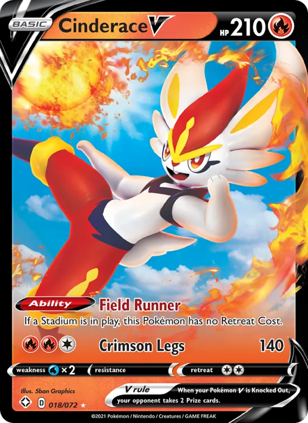 Cinderace V 18/72 Shining Fates