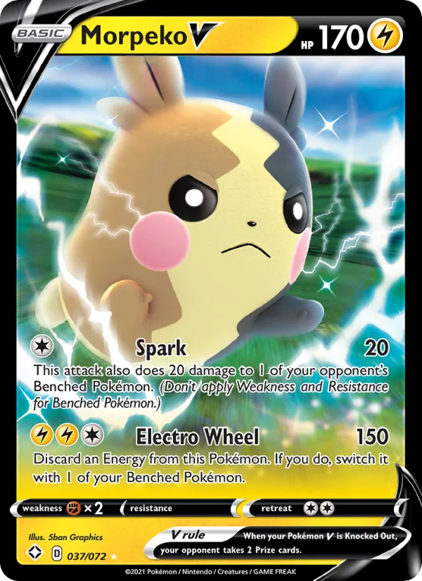 Morpeko V 37/72 Shining Fates
