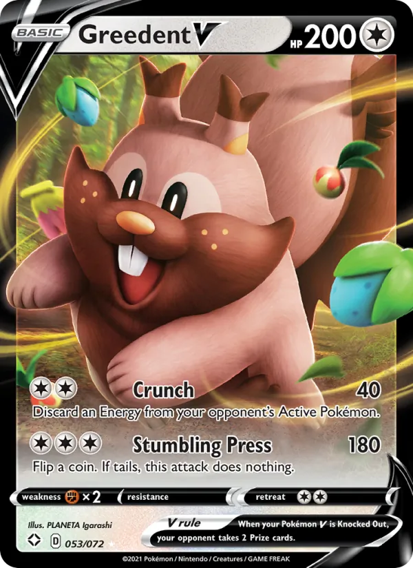 Greedent V 53/72 Shining Fates
