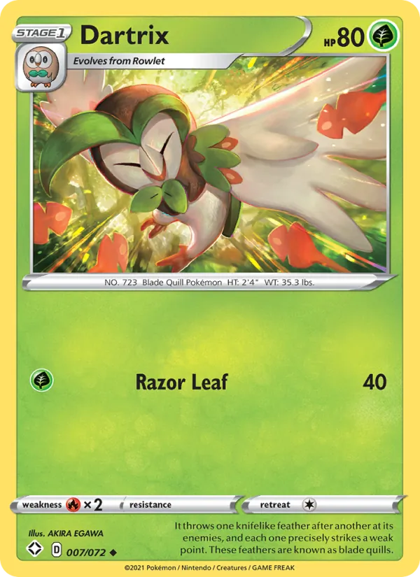 Dartrix 7/72 Shining Fates