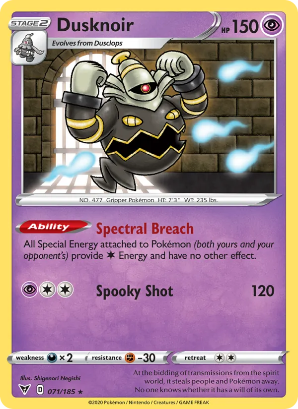 Dusknoir 71/185 Vivid Voltage