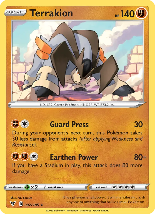 Terrakion 92/185 Vivid Voltage
