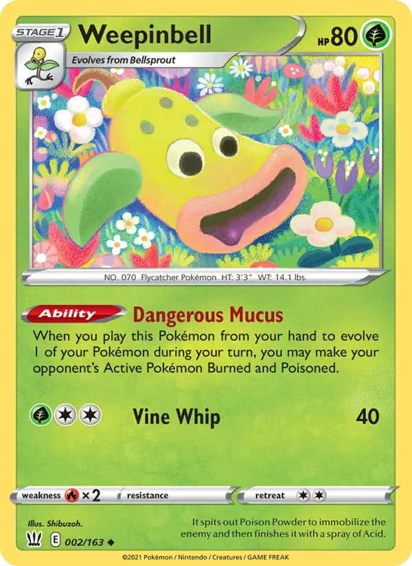 Weepinbell 2/163 Battle Styles
