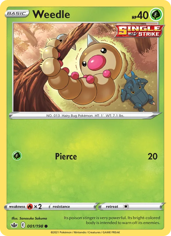 Weedle 1/198 Chilling Reign