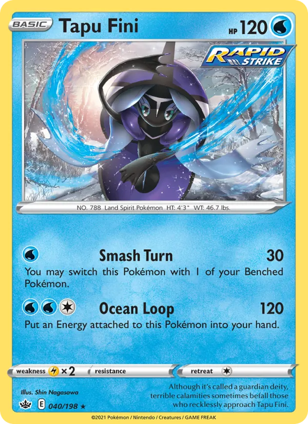 Tapu Fini 40/198 Chilling Reign
