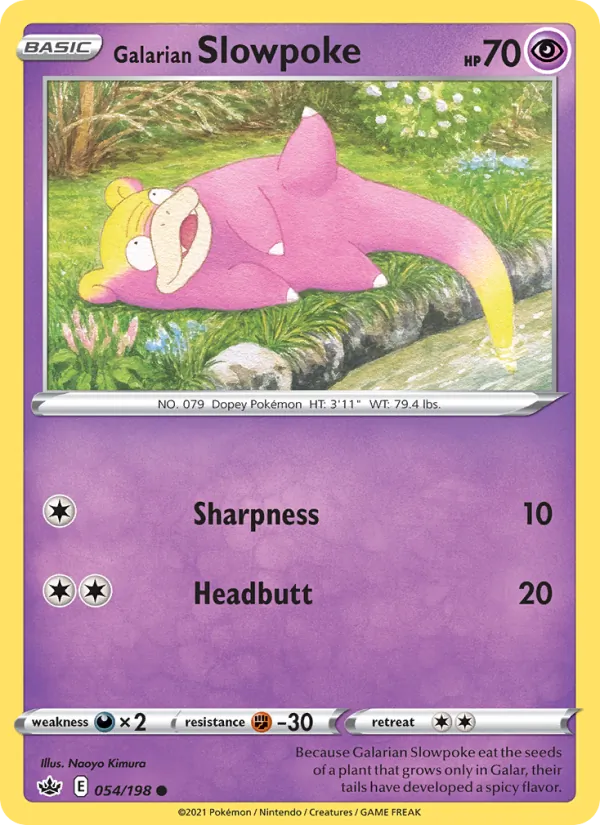 Galarian Slowpoke 54/198 Chilling Reign