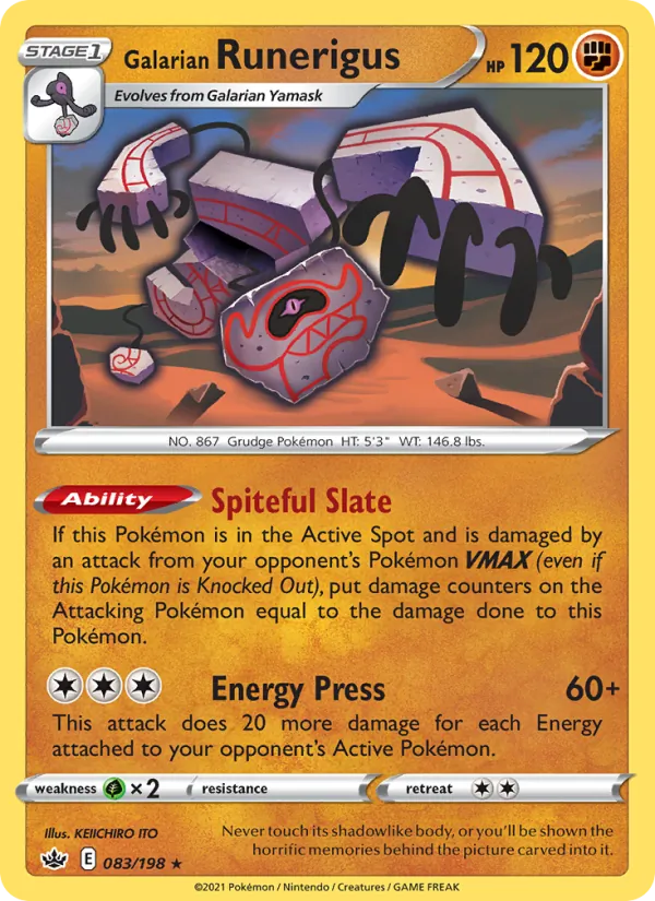Galarian Runerigus 83/198 Chilling Reign