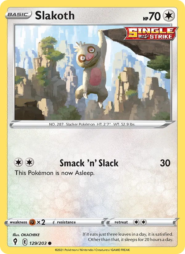 Slakoth 129/203 Evolving Skies