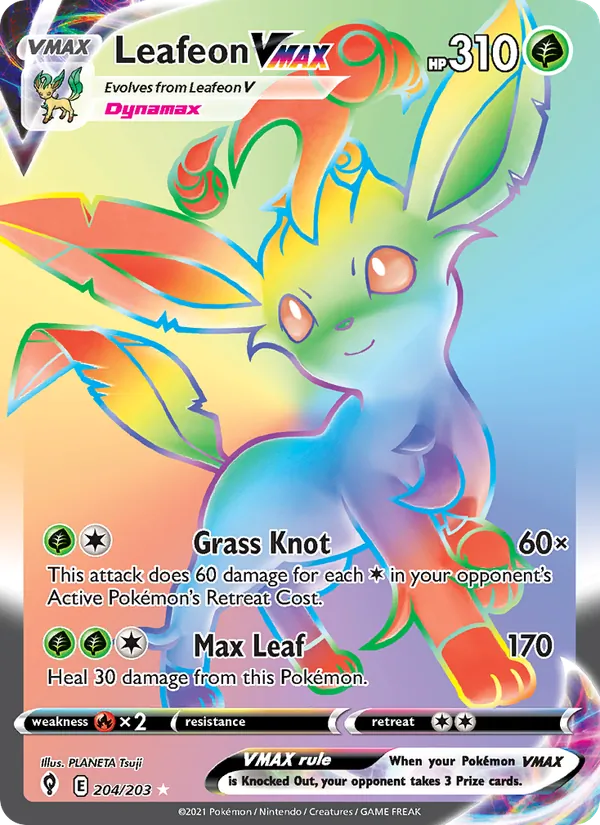 Leafeon VMAX 204/203 Evolving Skies