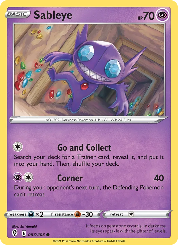 Sableye 67/203 Evolving Skies