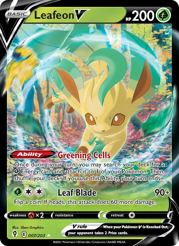 Leafeon V 7/203 Evolving Skies