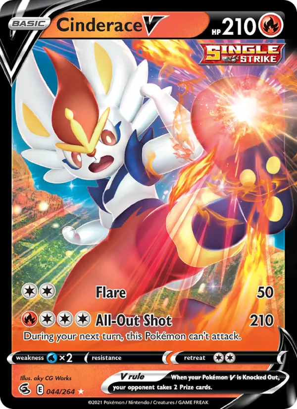 Cinderace V 44/264 Fusion Strike