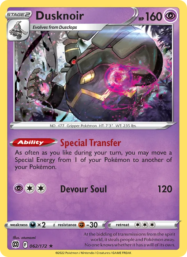 Dusknoir 062/172 Brilliant Stars