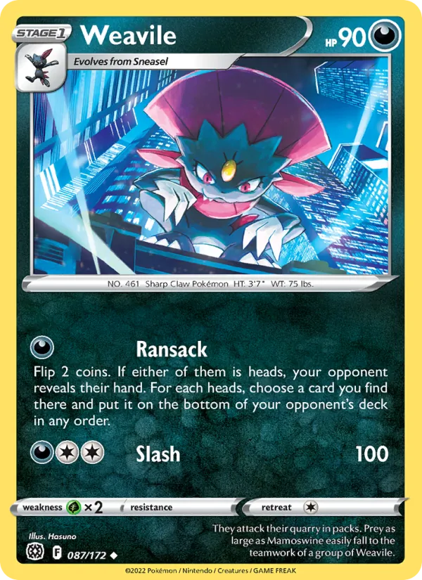 Weavile 087/172 Brilliant Stars