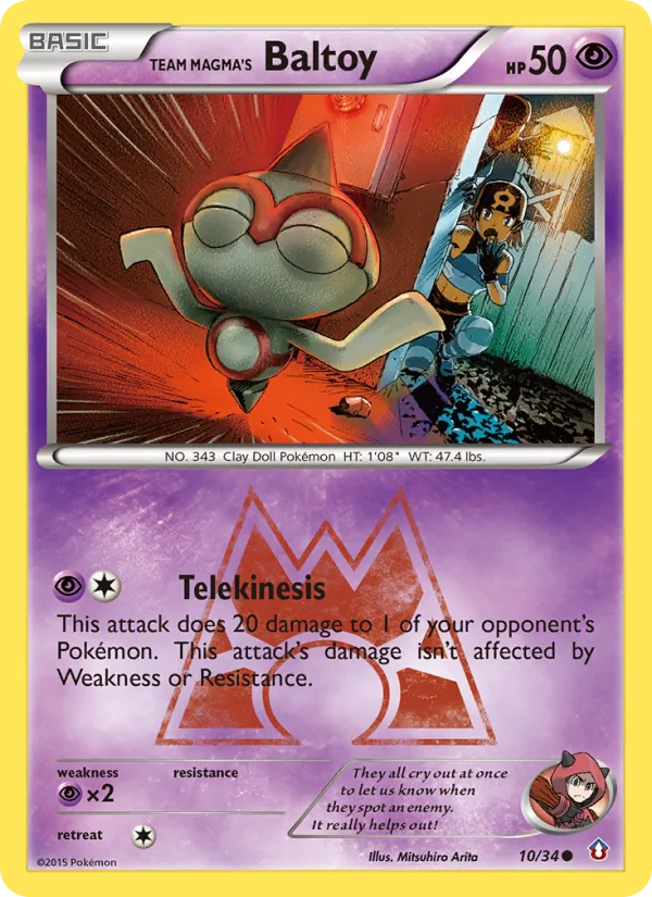 Team Magma's Baltoy 10/34 Double Crisis