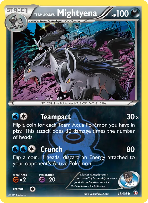 Team Aqua's Mightyena 18/34 Double Crisis