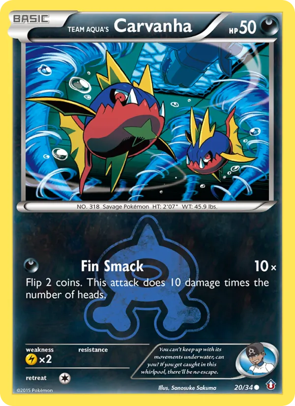 Team Aqua's Carvanha 20/34 Double Crisis