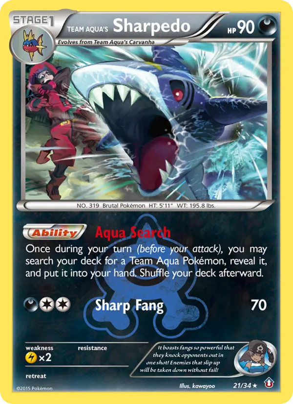 Team Aqua's Sharpedo 21/34 Double Crisis
