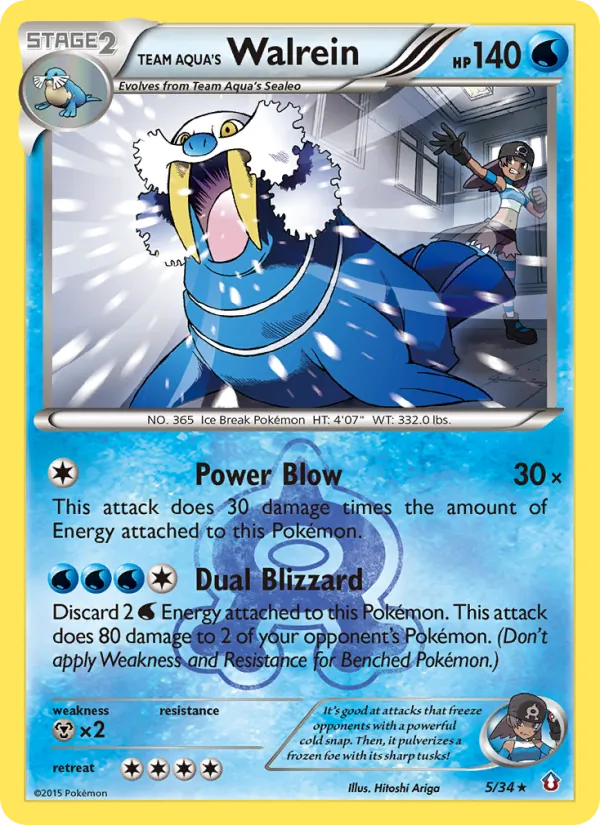 Team Aqua's Walrein 5/34 Double Crisis