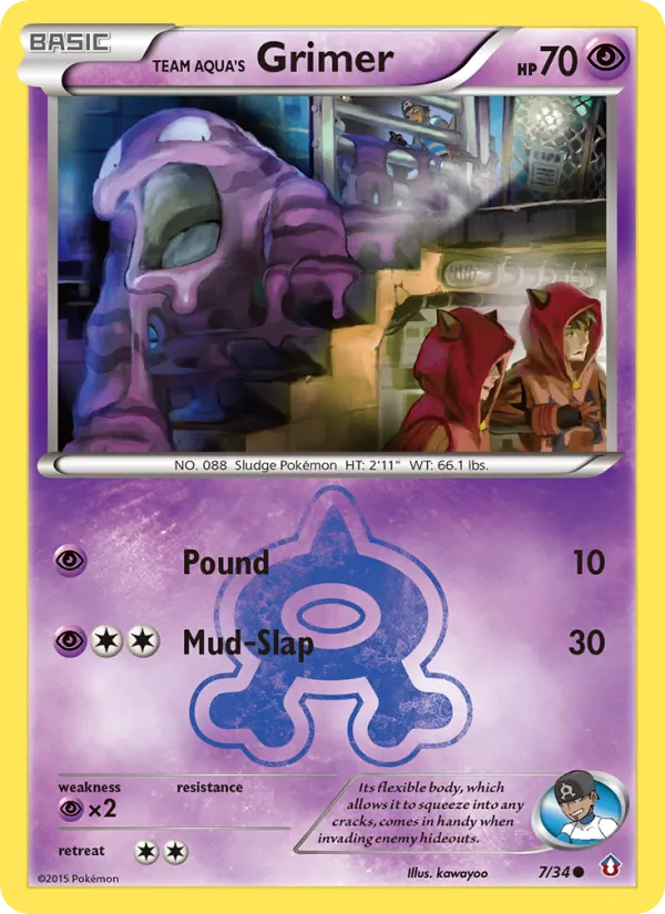Team Aqua's Grimer 7/34 Double Crisis