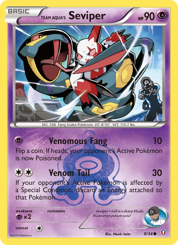 Team Aqua's Seviper 9/34 Double Crisis