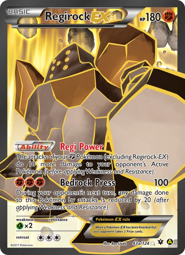 Regirock EX 43/124 Fates Collide