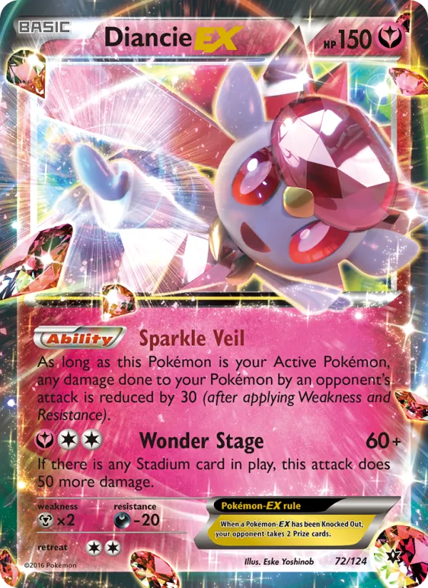 Diancie EX 72/124 Fates Collide