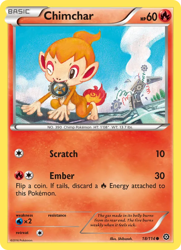 Chimchar 18/114 Steam Siege