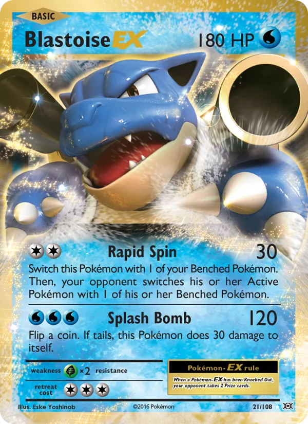 Blastoise EX 21/108 Evolutions