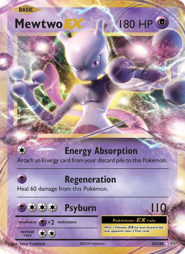 Mewtwo EX 52/108 Evolutions